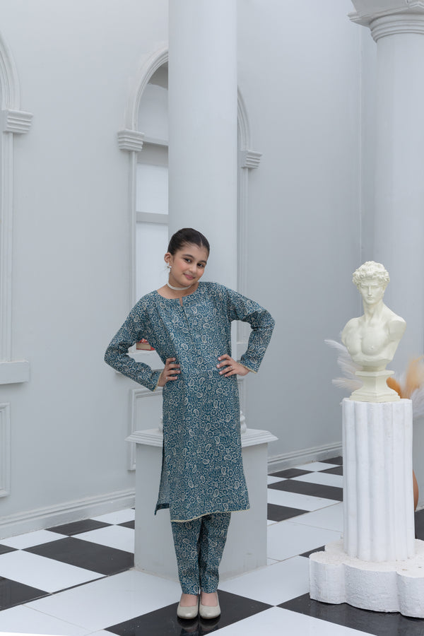 KPK12595PG728 Stitched 2 PCS Printed Khaddar