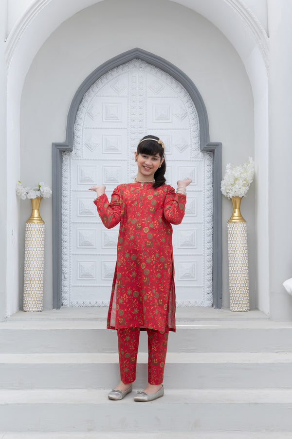 KPK12600PG728 Stitched 2 PCS Printed Khaddar