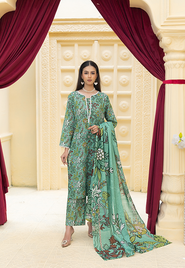 DPK12585-PG724 Stitched 3 PCS Khaddar