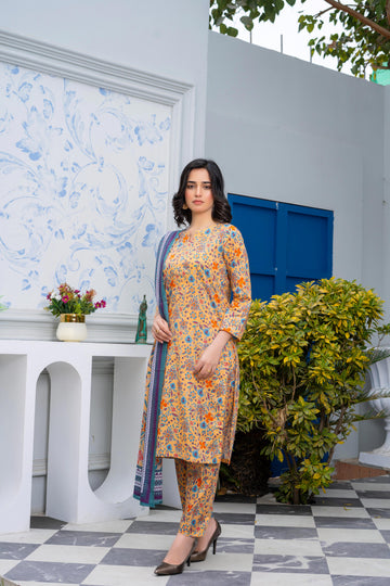 DLP715-PG8854 Stitched 3 PCS Lawn