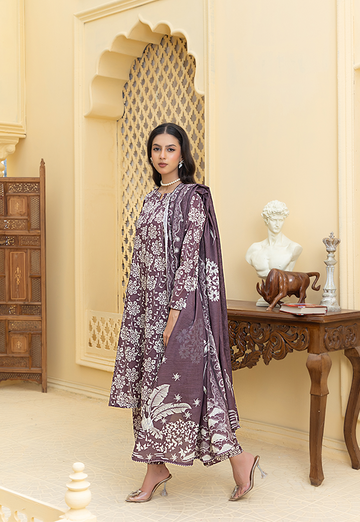 DPK12569-PG724 Stitched 3 PCS Khaddar