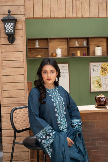 EMB745PG326 Stitched 3 Pcs Embroidered Cambric