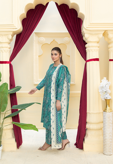 DPK12578-PG724 Stitched 3 PCS Khaddar