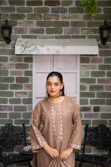 EMB745PG326 Stitched 3 Pcs Embroidered Cambric