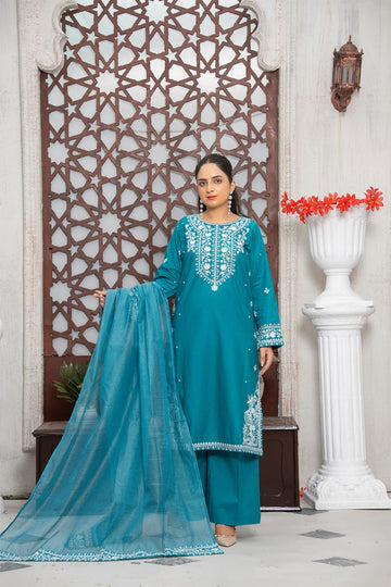 EMB750PG426 Stitched 3 Pcs Embroidered Cambric
