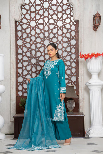 EMB750PG426 Stitched 3 Pcs Embroidered Cambric