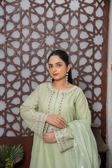 EMB750PG426 Stitched 3 Pcs Embroidered Cambric