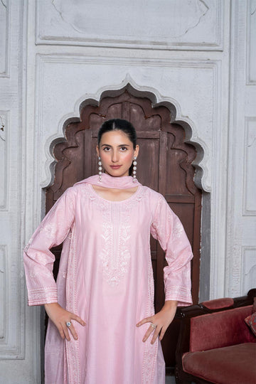 EMB750PG426 Stitched 3 Pcs Embroidered Cambric
