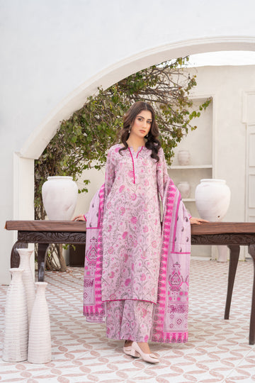 DPL736PG1225 Stitched 3 PCS Lawn