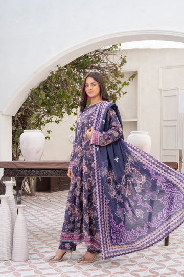 OPF738PG1225 Stitched 3 PCS Lawn Frock