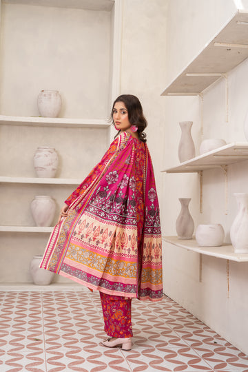 DPL736PG1225 Stitched 3 PCS Lawn