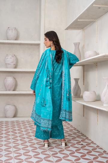 DPL736PG1225 Stitched 3 PCS Lawn